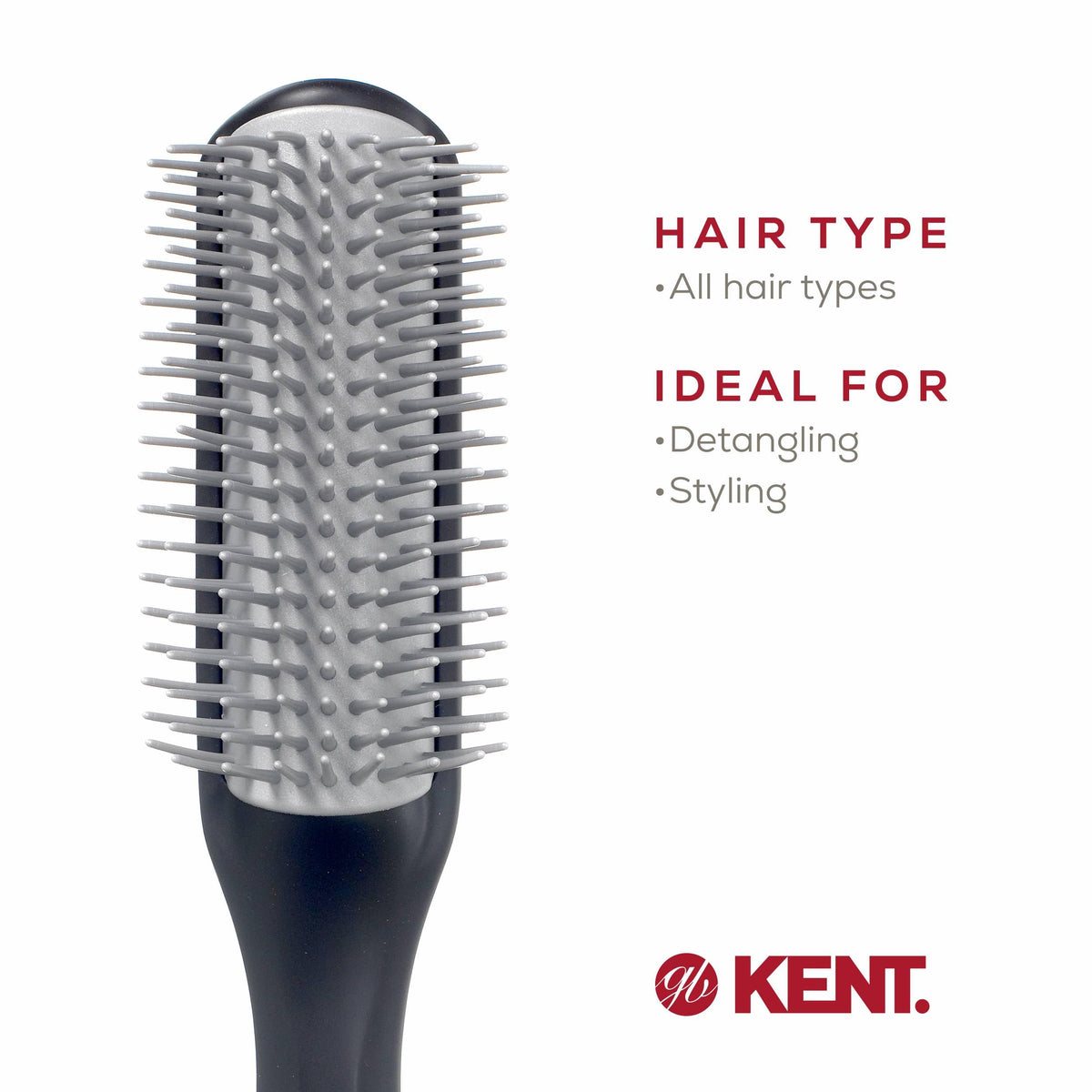 Kent KFM2 detangler aids styling with gel or pomade