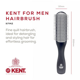 Kent KFM2 ionic anti-static bristles reduce frizz for a sleeker finish