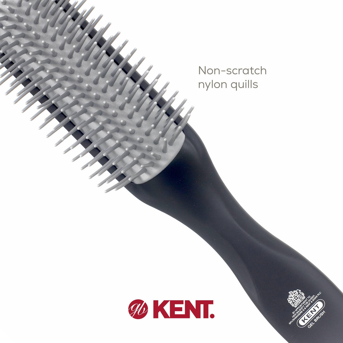 Kent KFM2 scalp-stimulation bristles energize the scalp during grooming