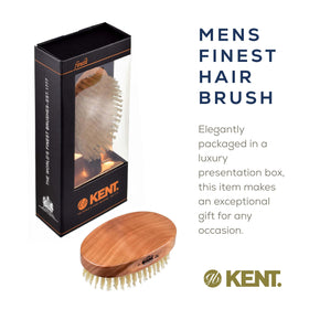 Kent MC4 beard care brush distributes natural oils for healthy-looking hair.