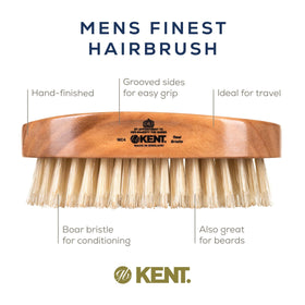 Kent MC4 coarse-hair brush in daily routine for beard and hair.
