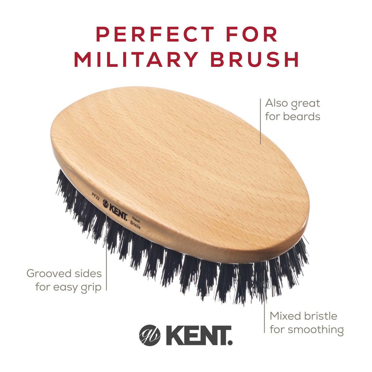 Kent PF22 distributes natural scalp oils for balanced shine and conditioning.