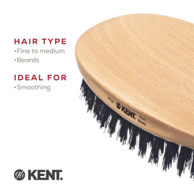 Kent brand's English heritage with Royal Warrant implies trusted grooming quality.