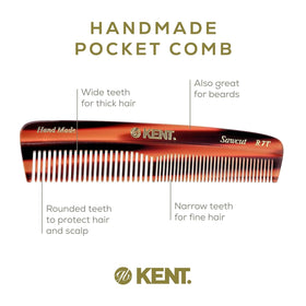 Saw-cut teeth detail on Kent R7T for snag-free detangling