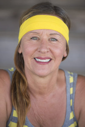 Kenz Laurenz daily-use headbands stay in place during yoga and workouts.