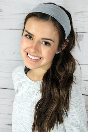 Kenz Laurenz elastic cotton headbands provide secure fit during workouts.