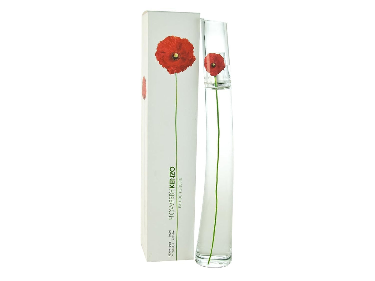 Kenzo Flower bottle front with pink accents, ideal for daily wear.
