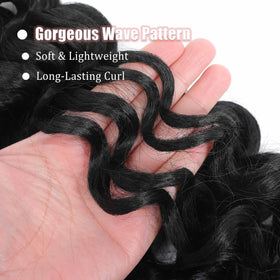 KEPBEAY Ocean Wave crochet hair 12in closeup fiber showing soft texture