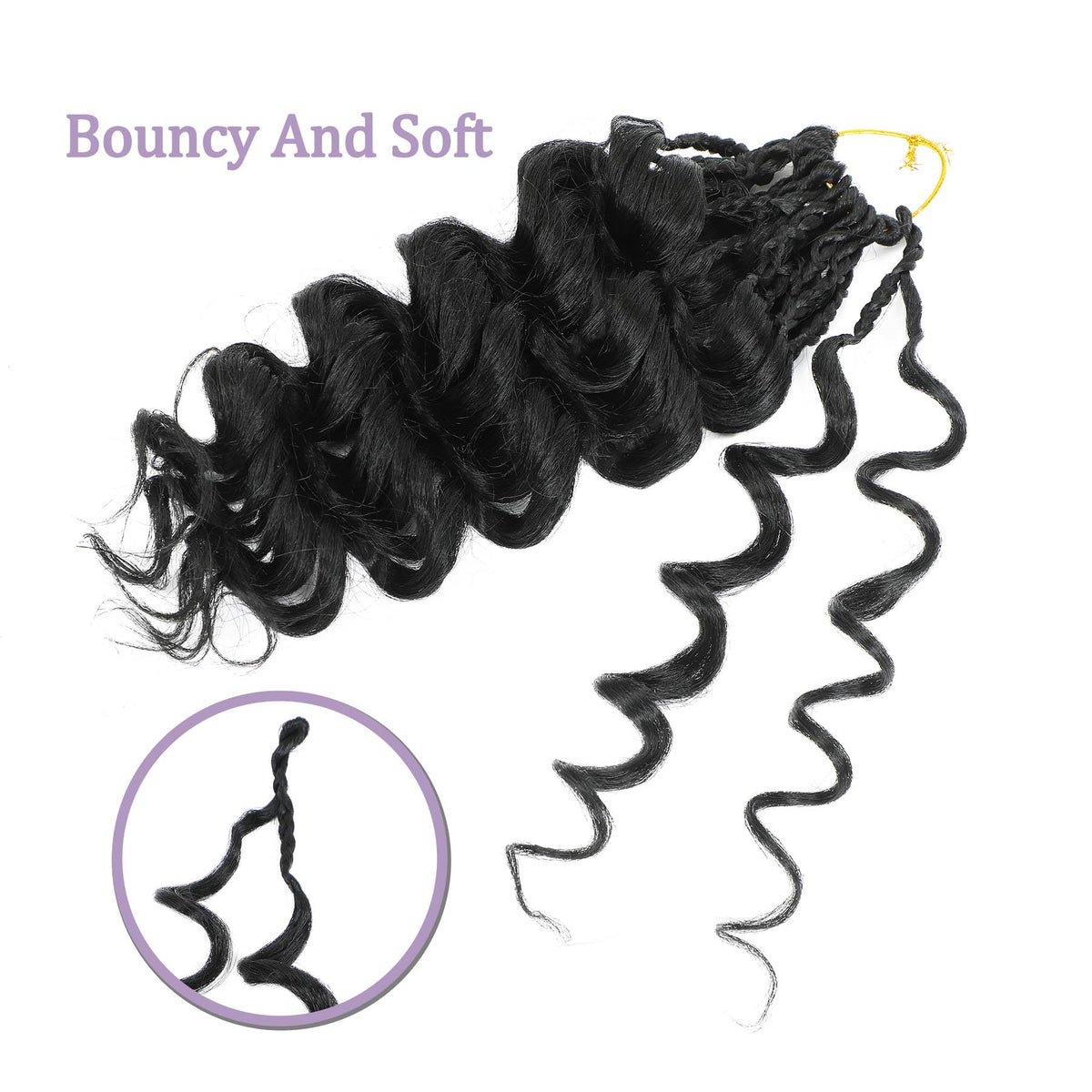 KEPBEAY Ocean Wave crochet hair 12in fluffy curves with full movement