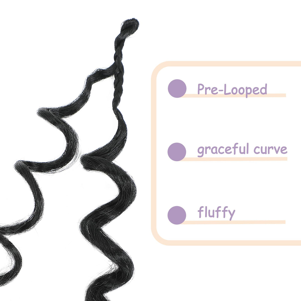 KEPBEAY Ocean Wave crochet hair 12in soft-sheen finish helps resist frizz