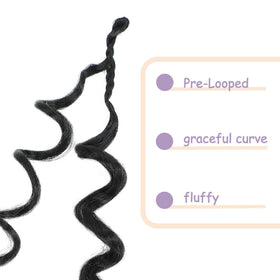 KEPBEAY Ocean Wave crochet hair 12in soft-sheen finish helps resist frizz