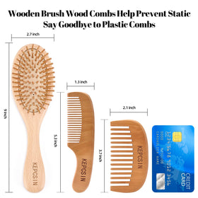 KEPCSIN wide-tooth comb image aiding detangling thick or curly hair with minimal snag
