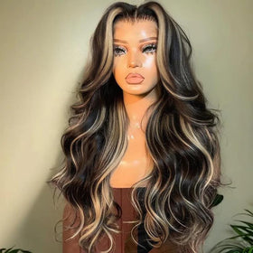 Kephare body-wave wig in ash blonde balayage for voluminous movement
