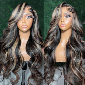 Kephare HD 13x4 lace front wig with Brazilian virgin hair ash ombre 28in