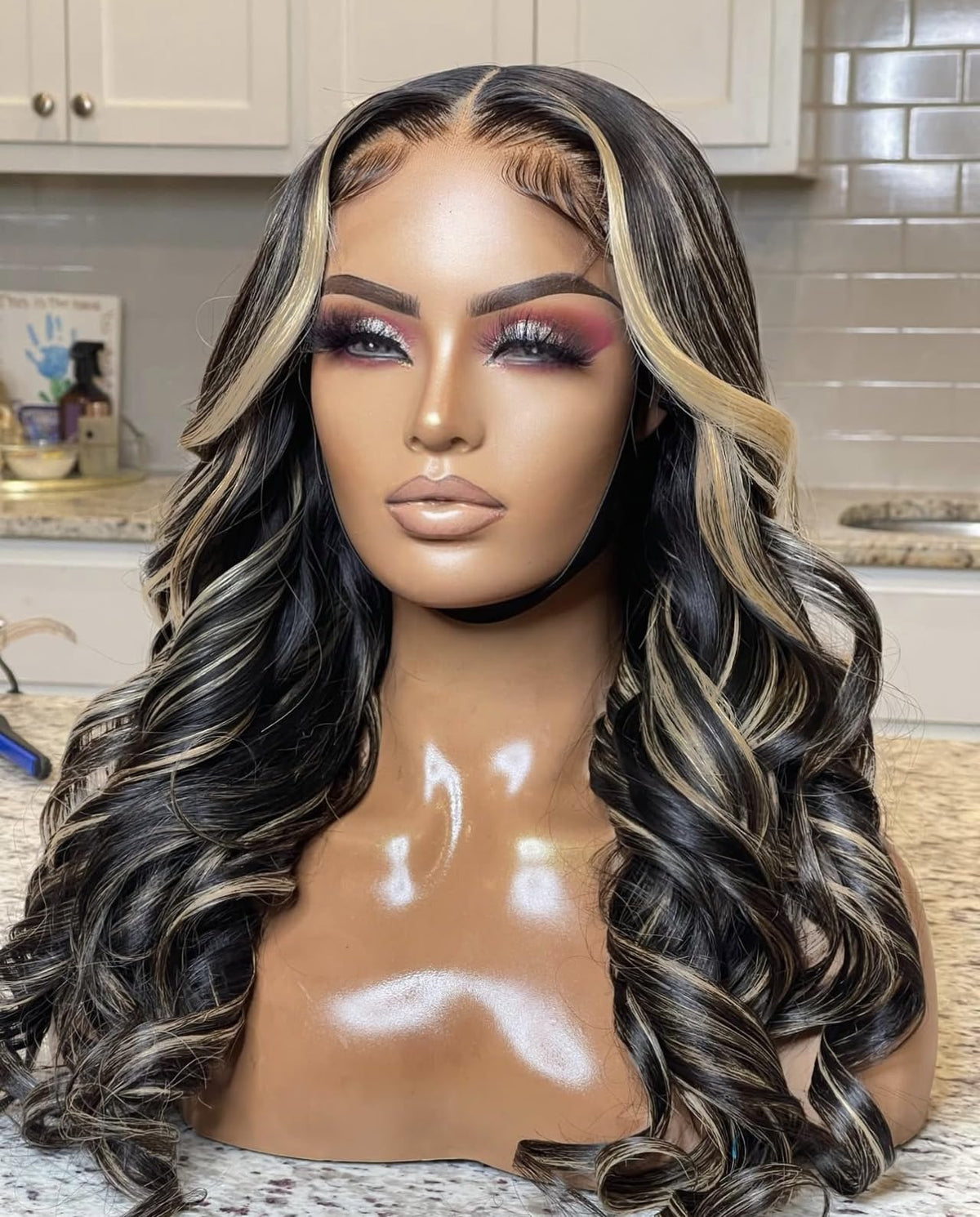 Kephare pre-cut lace front wig ash blonde 28inch easy melt