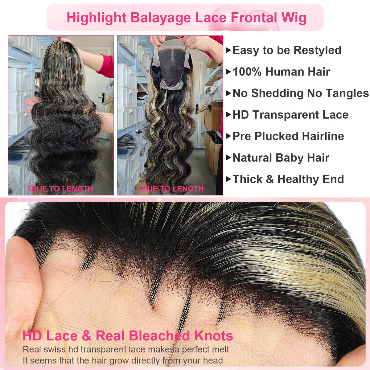Kephare simulated scalp lace-front wig ash blonde natural look