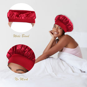 Colorful KEPUWAY bonnet set protects curls during rest and daily routines