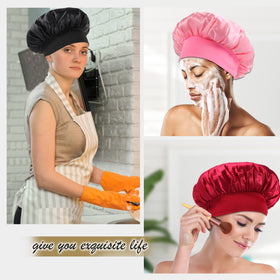 KEPUWAY satin fabric bonnet feels soft and skin-friendly for peaceful nights