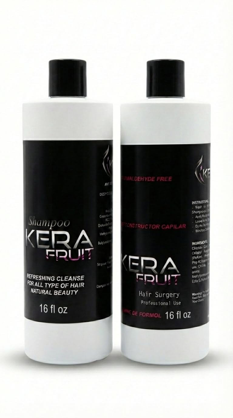 Kera Fruit Hair Surgery application step demonstrates even distribution for deep conditioning.