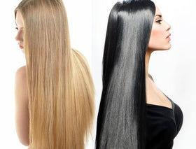 Kera Fruit Hair Surgery shine shot reveals mirror-like gloss after treatment.