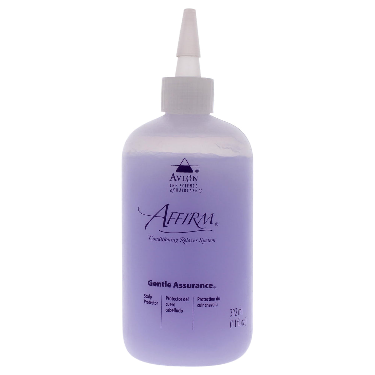 KeraCare Affirm Sensitive Gentle Assurance Scalp Protector bottle showing easy scalp protection during styling