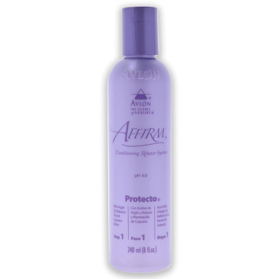 KeraCare Avlon Affirm Protecto bottle front view signaling protective smoothing for hair fibers