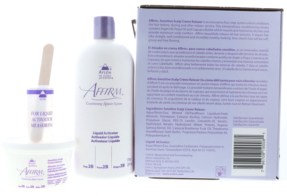 KeraCare Avlon Affirm Sensitive Scalp Kit step 1 bottle showcasing protective formula.
