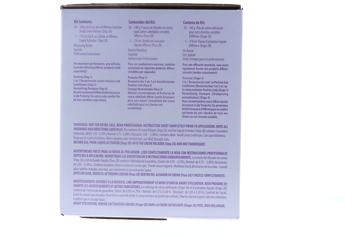 KeraCare Avlon Affirm Sensitive Scalp Kit step-2 application guide for dry hair.