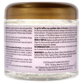 KeraCare Avlon Protein Styling Gel clear hair application highlights versatile sculpting.