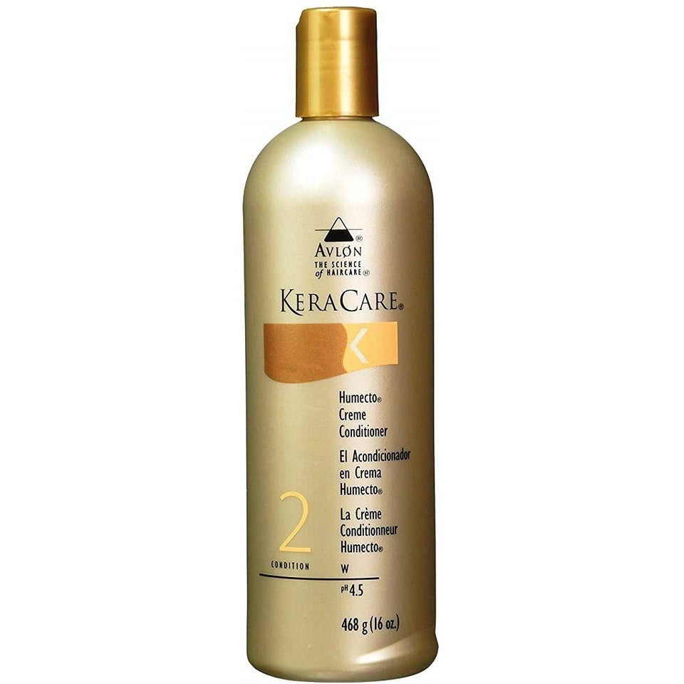 KeraCare Humecto Creme Conditioner 16oz bottle delivers deep moisture for dry hair.