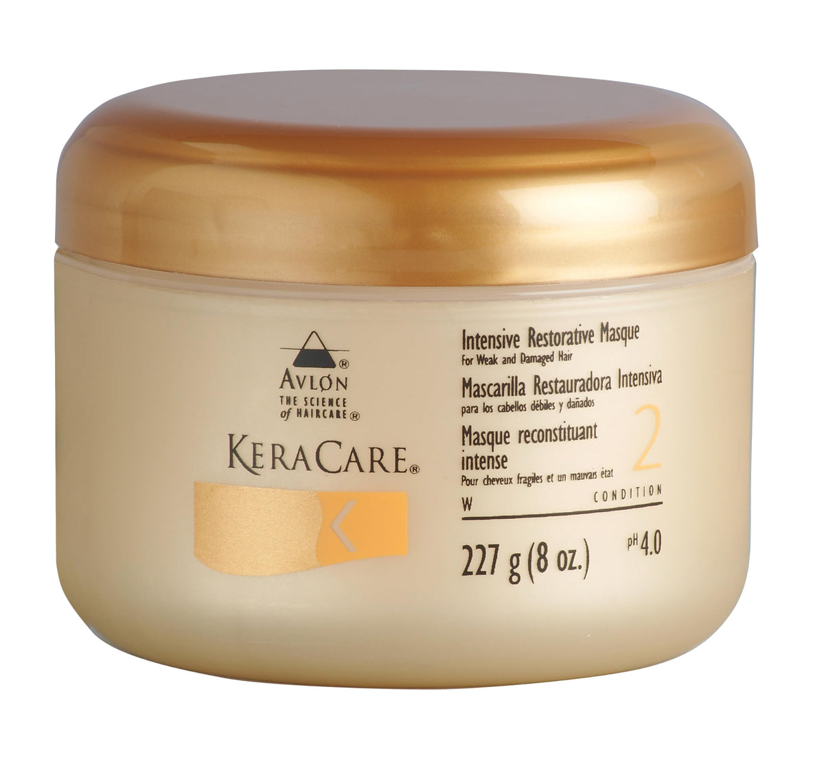 KERACARE Intensive Restorative Masque bottle for deep conditioning that restores softness and shine