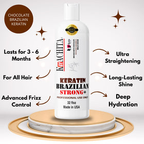 KERACHITA Chocolate Keratin pour shows quick 20 minute treatment at home