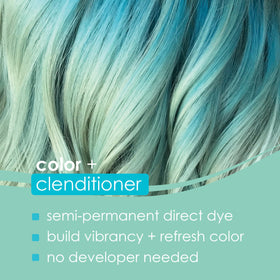 Keracolor Clenditioner Mint color swatches show vibrant mint tones