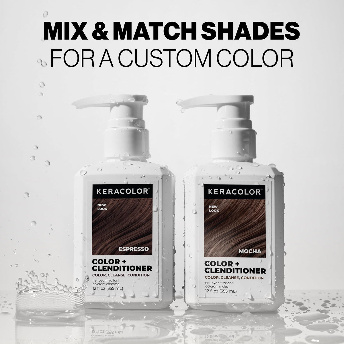 Keracolor Espresso color-deposit timeline illustrates fade over time.