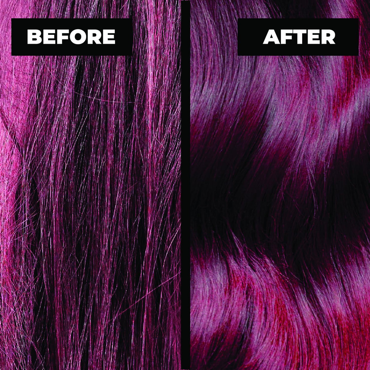 Keracolor High Shine Merlot in-shower application provides quick glaze for tone.