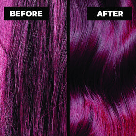 Keracolor High Shine Merlot in-shower application provides quick glaze for tone.