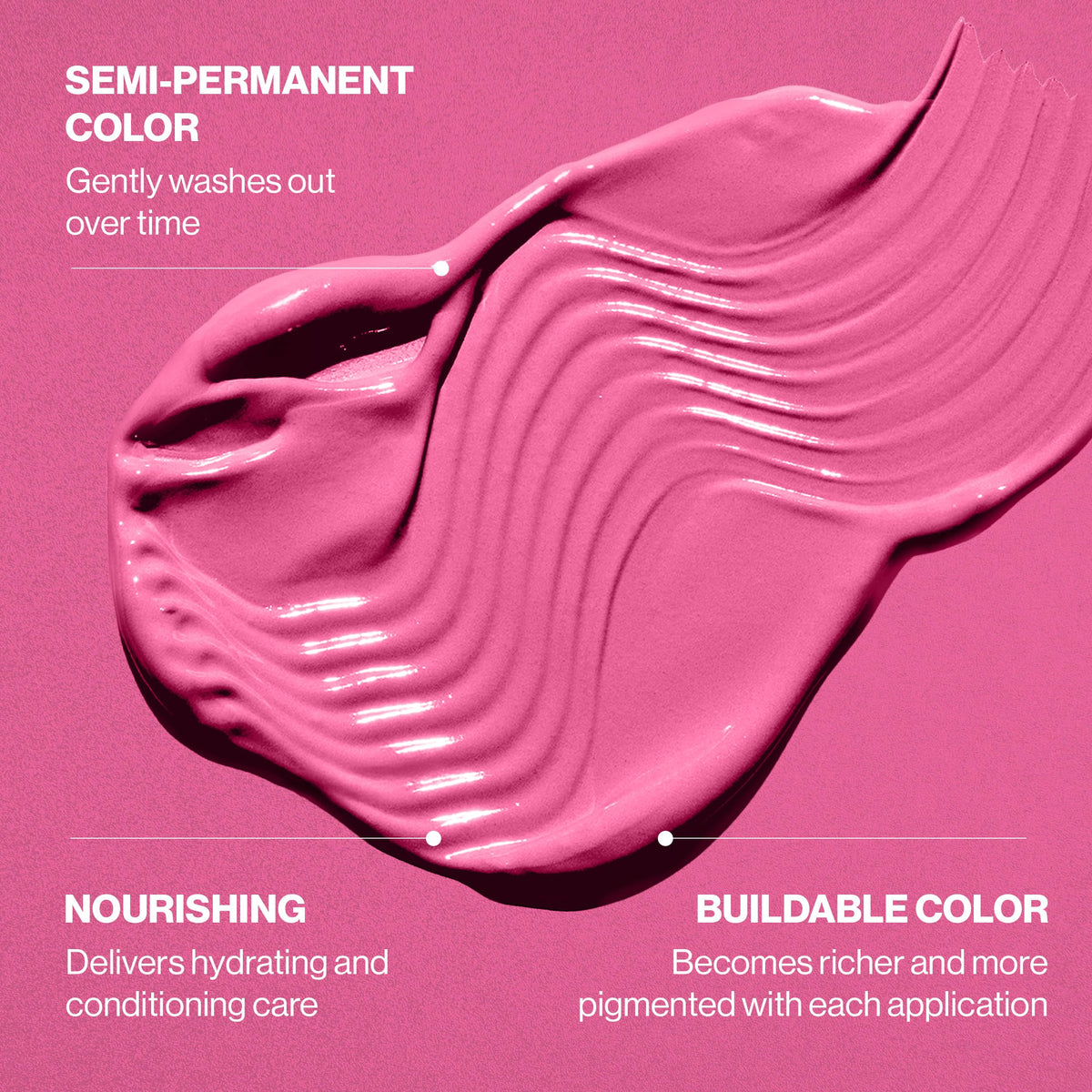 Keracolor Light Pink 3-in-1 formula shown in action.