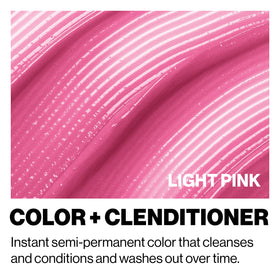 Keracolor Light Pink color-dispersion on hair for vibrant results.