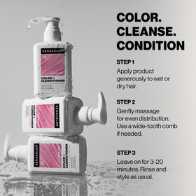 Keracolor Light Pink glossy hair finish after treatment.