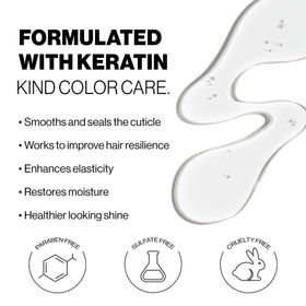 Keracolor Merlot color refresh on dry hair visual.