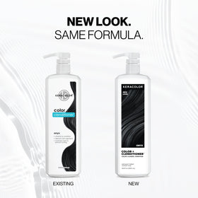 Keracolor ONYX color is dispensed onto hair for immediate vibrancy.