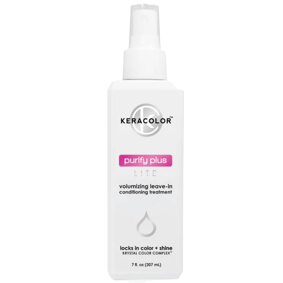 KERACOLOR Purify Plus Lite bottle front; shows mineral-neutralizing formula for fine hair.