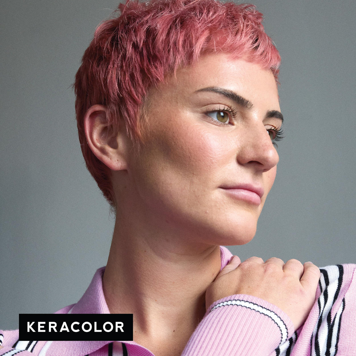 Rose Gold direct-dye cream deposits color while conditioning hair