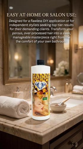 KERA FRUIT Keratin treatment; glossy, frizz-free strands.