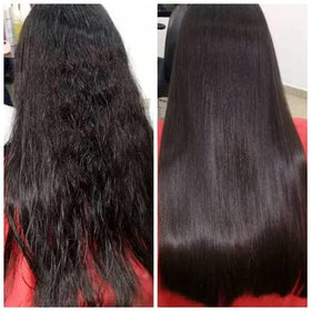 KERA FRUIT Treatment application scene demonstrates smoothing action during use.