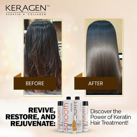 KERAGEN kit on a vanity with clean, organized styling products