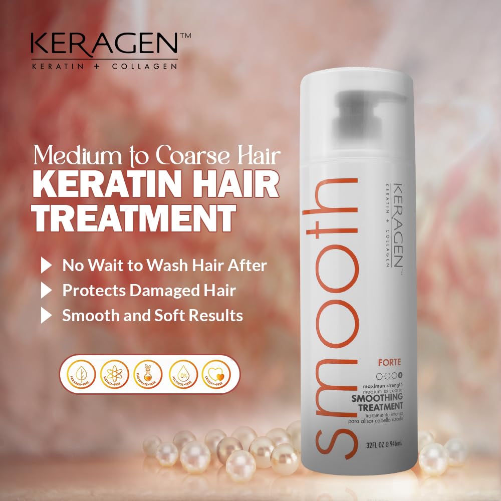 KERAGEN FORTE before-after on resistant coarse hair