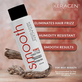 KERAGEN Forte professional flat-iron in action for controlled high-heat realignment