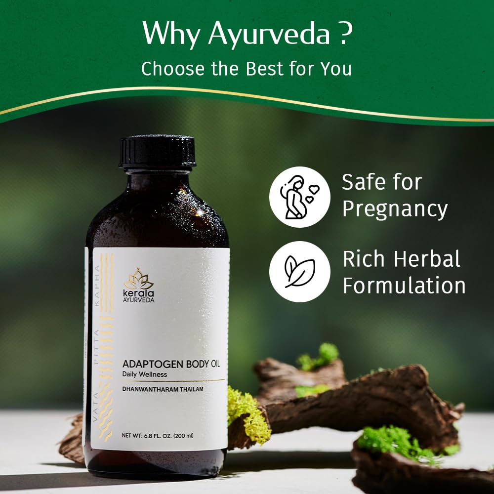 Silky texture and quick absorption of Kerala Ayurveda Dhanwantharam Thailam.