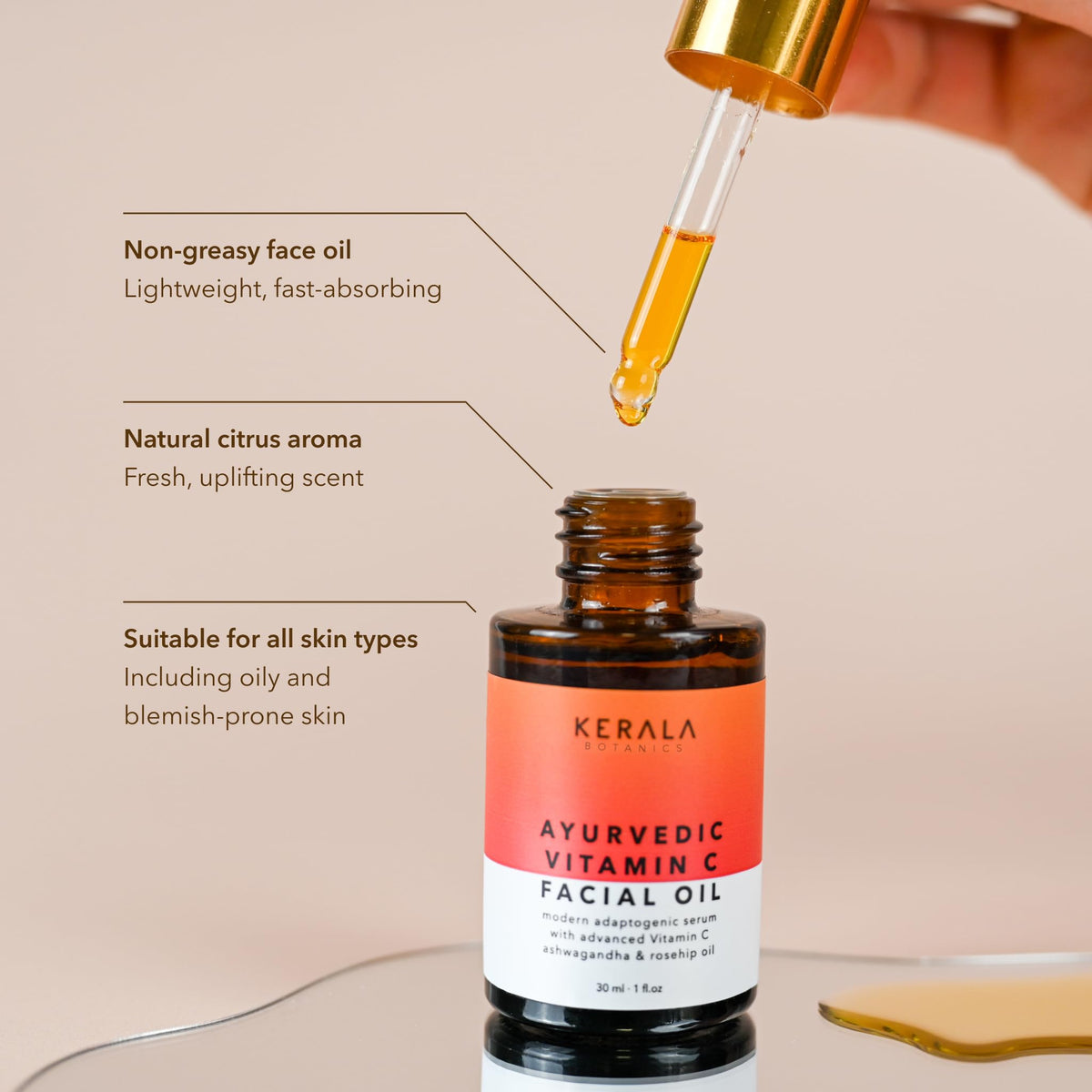 Kerala Rituals Bakuchiol serum bottle for brightening and smoothing